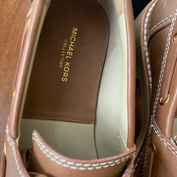 NEW WITHOUT TAGS - BROWN MICHAEL KORS COLLECTION LEATHER LOAFERS - Size … - Picture 7 of 9